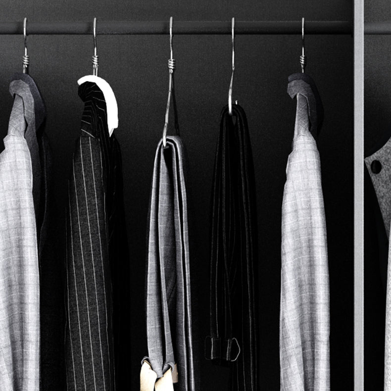 Armadio in legno ingegnerizzato Armadio moderno in stile morbido armadio a porte chiuse in grigio