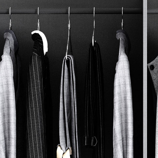 Engineered Wood Wardrobe Cabinet Modern Style Soft Close Doors Wardrobe Closet in Gray