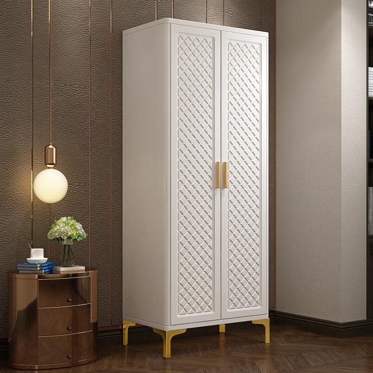 Engineered Wood Garderobe Cabinet Glam Style Soft Close Deuren Garderobe Closet in White