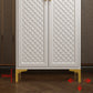 Engineered Wood Garderobe Cabinet Glam Style Soft Close Deuren Garderobe Closet in White