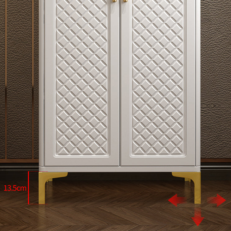 Engineered Wood Garderobe Cabinet Glam Style Soft Close Deuren Garderobe Closet in White