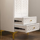 Engineered Wood Garderobe Cabinet Glam Style Soft Close Deuren Garderobe Closet in White