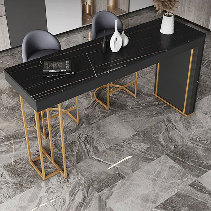 Mesa de mostrador de piedra rectangular Glam, juego de mesa de Bar de 1/3 piezas para cafetería