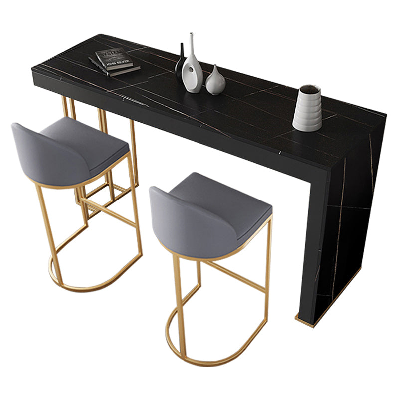 Mesa de mostrador de piedra rectangular Glam, juego de mesa de Bar de 1/3 piezas para cafetería