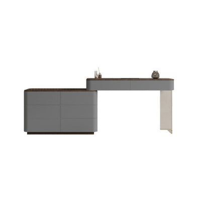 Casseggiatore da tavolo da vanità per trucco in legno contemporaneo con deposito 8 cassetti per camera da letto