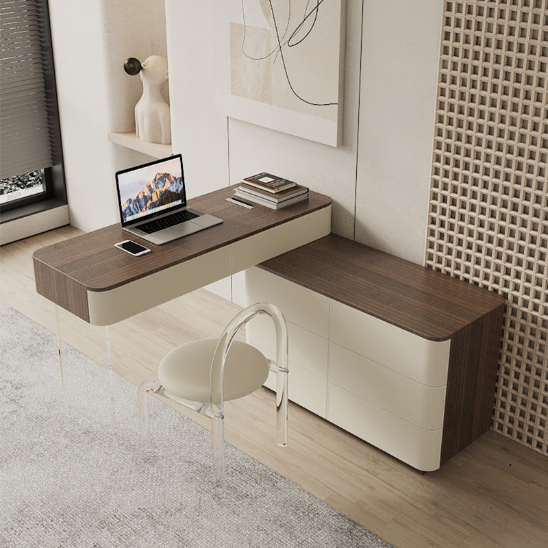 Casseggiatore da tavolo da vanità per trucco in legno contemporaneo con deposito 8 cassetti per camera da letto