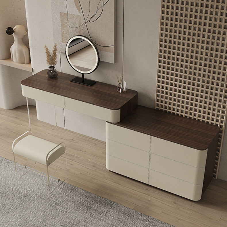 Casseggiatore da tavolo da vanità per trucco in legno contemporaneo con deposito 8 cassetti per camera da letto