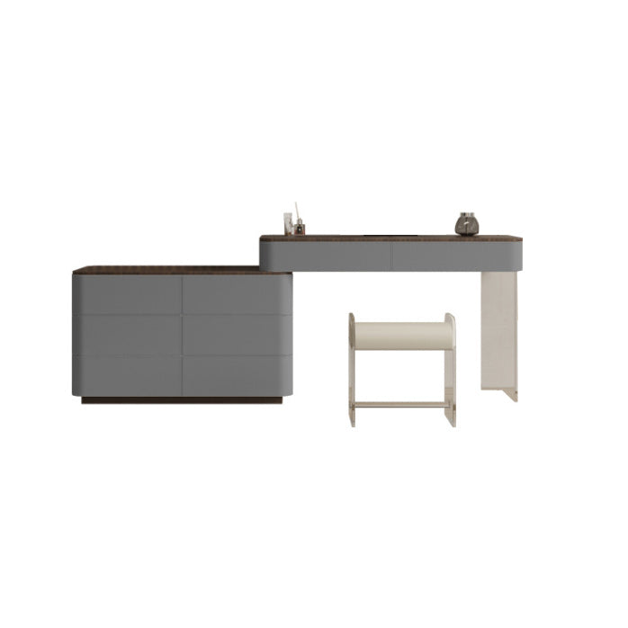 Casseggiatore da tavolo da vanità per trucco in legno contemporaneo con deposito 8 cassetti per camera da letto