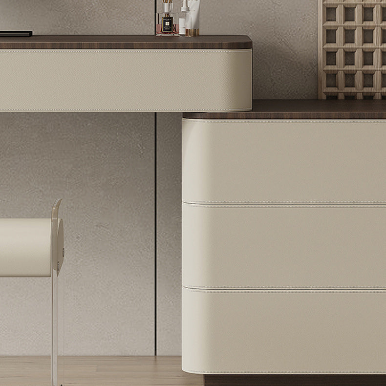 Casseggiatore da tavolo da vanità per trucco in legno contemporaneo con deposito 8 cassetti per camera da letto