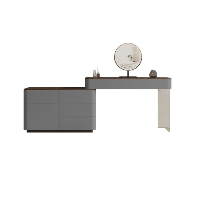 Casseggiatore da tavolo da vanità per trucco in legno contemporaneo con deposito 8 cassetti per camera da letto