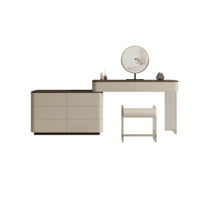 Casseggiatore da tavolo da vanità per trucco in legno contemporaneo con deposito 8 cassetti per camera da letto