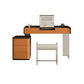 Modern Bedroom Makeup Vanity Desk Faux Leather Vanity Dressing Table