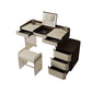 Modern Bedroom Makeup Vanity Desk Faux Leather Vanity Dressing Table