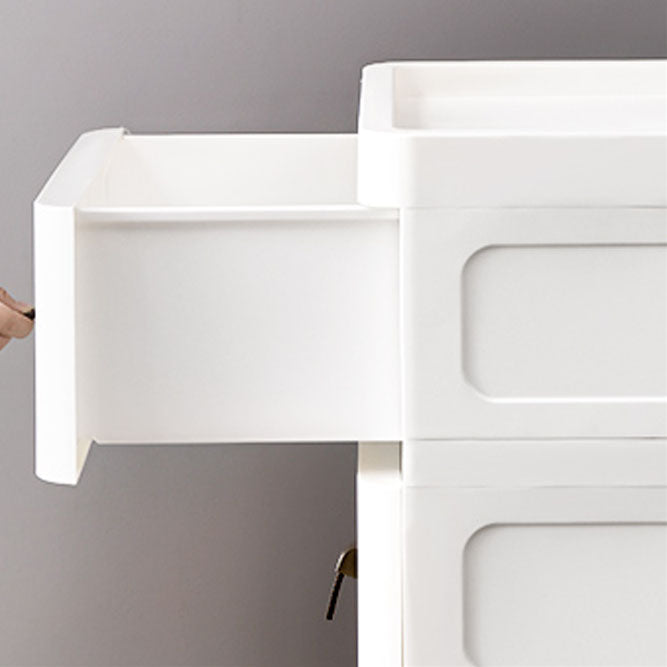 Cassettiera contemporanea cassetti di plastica mobile per la casa e l'ufficio