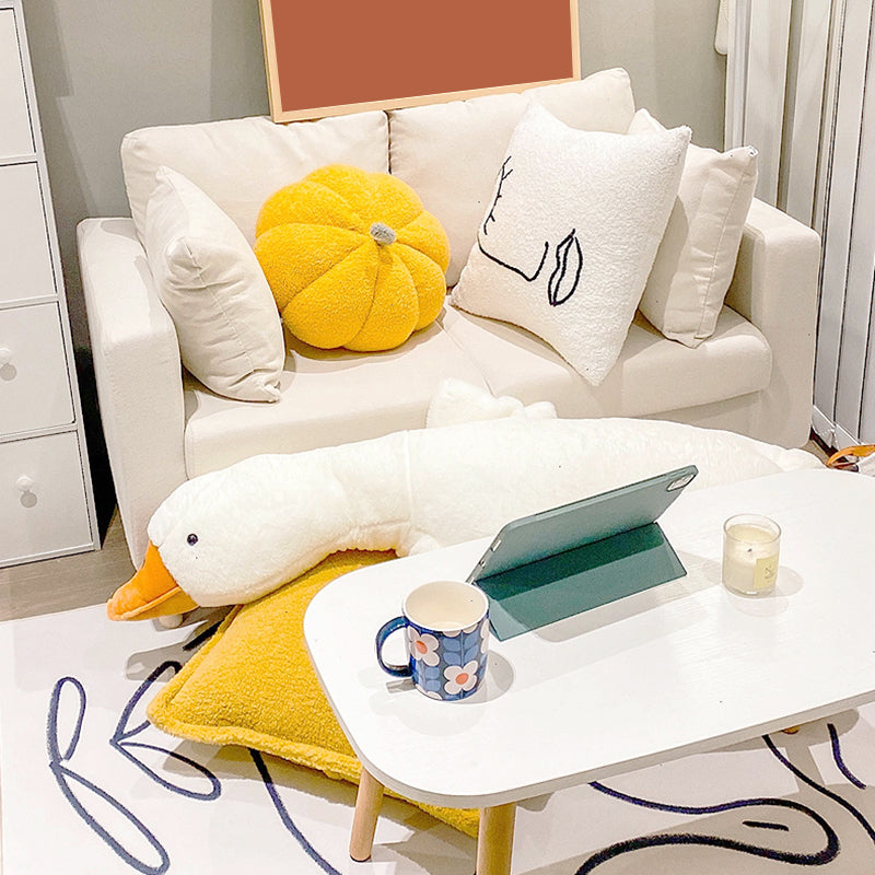 68.1" Wide Slipcovered Linen Sofa 3-Seater Loose Back Square Arm Sofa Clearhalo 'furn' 'furn_sofas' 'Furniture' 'Living Room Furniture' 'Sofa' 'sofas' 7377612