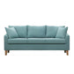 68.1" Wide Slipcovered Linen Sofa 3-Seater Loose Back Square Arm Sofa Clearhalo 'furn' 'furn_sofas' 'Furniture' 'Living Room Furniture' 'Sofa' 'sofas' 7377618