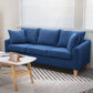 68.1" Wide Slipcovered Linen Sofa 3-Seater Loose Back Square Arm Sofa Dark Blue Linen Blend Clearhalo 'furn' 'furn_sofas' 'Furniture' 'Living Room Furniture' 'Sofa' 'sofas' 7377619