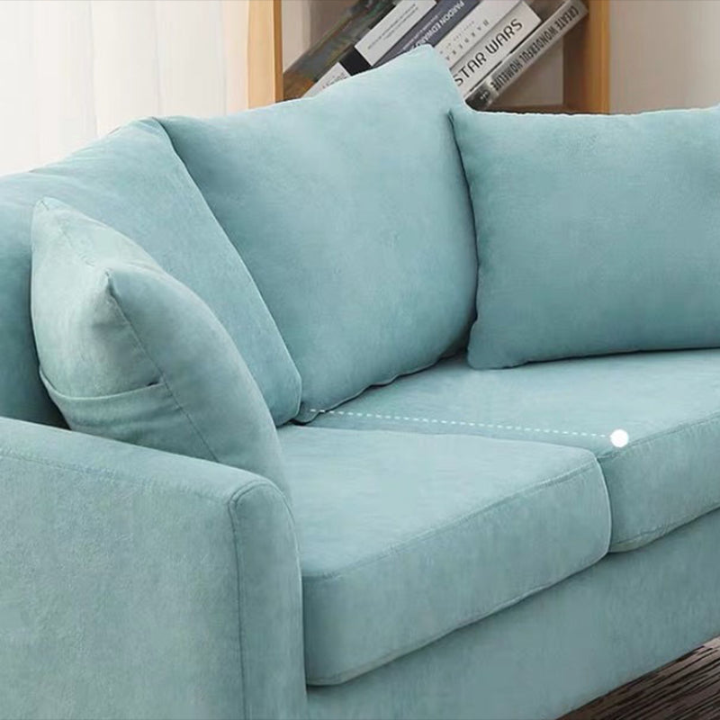 68.1" Wide Slipcovered Linen Sofa 3-Seater Loose Back Square Arm Sofa Clearhalo 'furn' 'furn_sofas' 'Furniture' 'Living Room Furniture' 'Sofa' 'sofas' 7377621