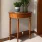 Mid Century Modern Accent Table Half Moon Wooden Console Table