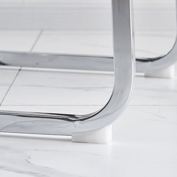 Sedia laterale in stile moderno in vetro sedia da pranzo inoltre a bracciole per cucina