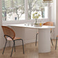 White Dinette Table with Pine Wood Base Modern Free Form Dining Table Clearhalo 'Dining Tables & Seating' 'Dining Tables' 'dining_table' 'furn' 'furn_dining_table' 'Furniture' 'Kitchen & Dining Furniture' 7378379