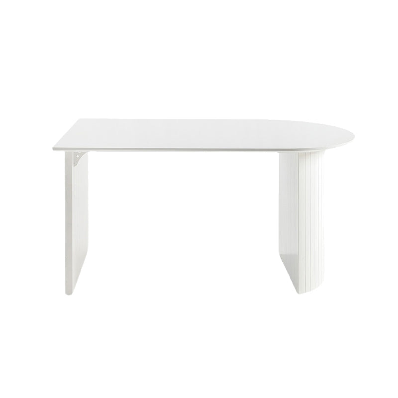 White Dinette Table with Pine Wood Base Modern Free Form Dining Table Without Chairs Clearhalo 'Dining Tables & Seating' 'Dining Tables' 'dining_table' 'furn' 'furn_dining_table' 'Furniture' 'Kitchen & Dining Furniture' 7378380