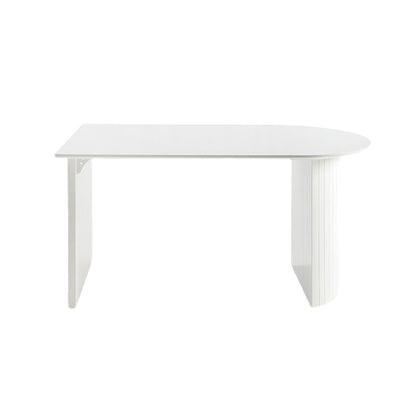 White Dinette Table with Pine Wood Base Modern Free Form Dining Table Without Chairs Clearhalo 'Dining Tables & Seating' 'Dining Tables' 'dining_table' 'furn' 'furn_dining_table' 'Furniture' 'Kitchen & Dining Furniture' 7378380