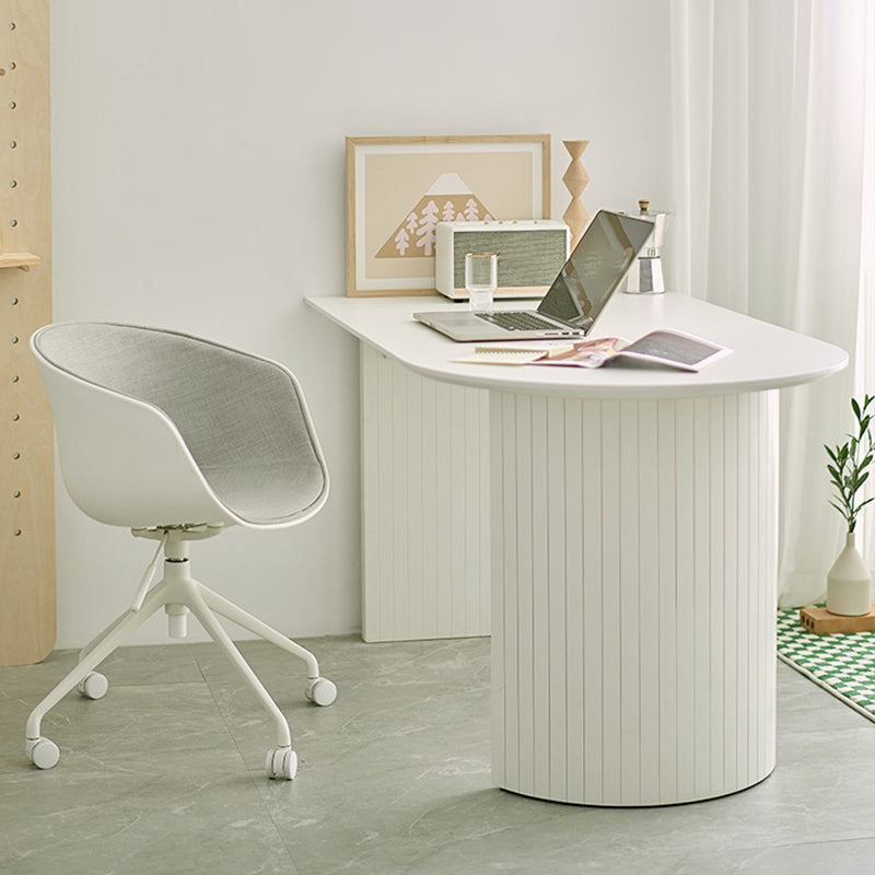 White Dinette Table with Pine Wood Base Modern Free Form Dining Table Clearhalo 'Dining Tables & Seating' 'Dining Tables' 'dining_table' 'furn' 'furn_dining_table' 'Furniture' 'Kitchen & Dining Furniture' 7378382