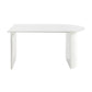 White Dinette Table with Pine Wood Base Modern Free Form Dining Table Clearhalo 'Dining Tables & Seating' 'Dining Tables' 'dining_table' 'furn' 'furn_dining_table' 'Furniture' 'Kitchen & Dining Furniture' 7378384