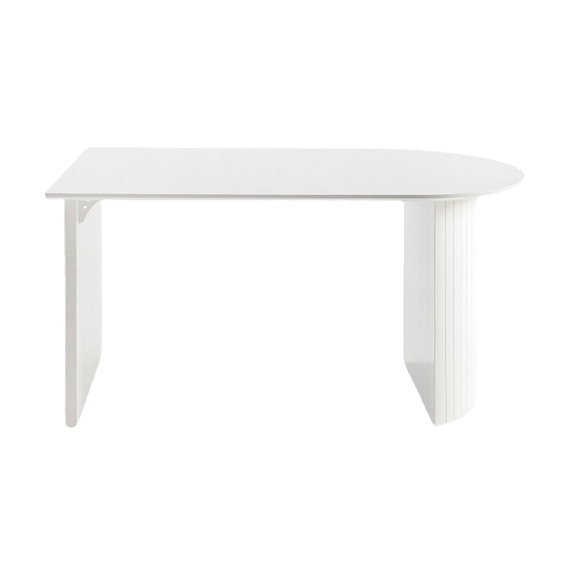 White Dinette Table with Pine Wood Base Modern Free Form Dining Table Clearhalo 'Dining Tables & Seating' 'Dining Tables' 'dining_table' 'furn' 'furn_dining_table' 'Furniture' 'Kitchen & Dining Furniture' 7378384