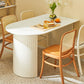 White Dinette Table with Pine Wood Base Modern Free Form Dining Table Clearhalo 'Dining Tables & Seating' 'Dining Tables' 'dining_table' 'furn' 'furn_dining_table' 'Furniture' 'Kitchen & Dining Furniture' 7378389