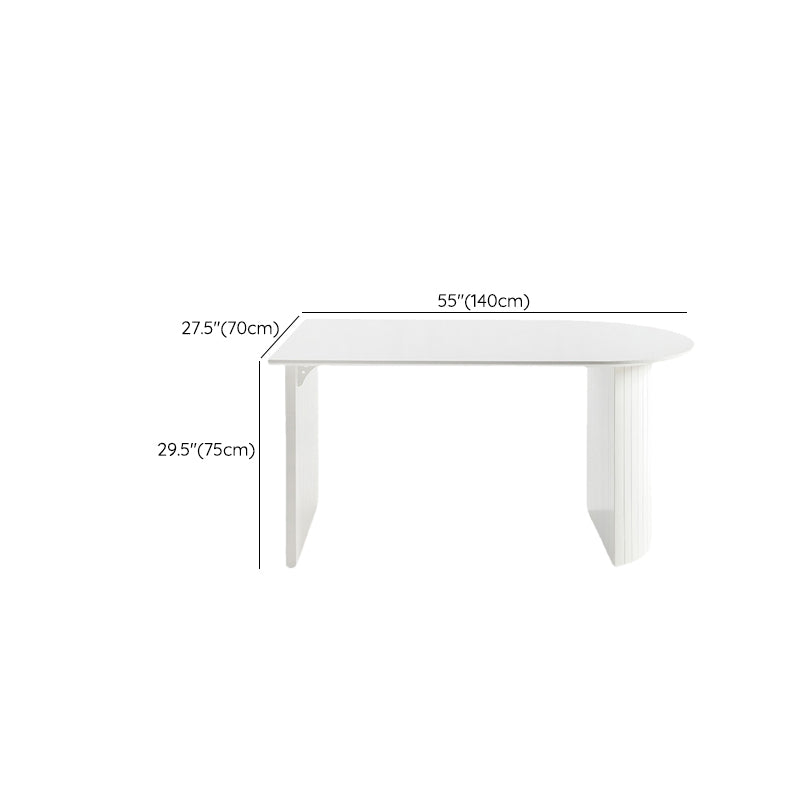 White Dinette Table with Pine Wood Base Modern Free Form Dining Table Clearhalo 'Dining Tables & Seating' 'Dining Tables' 'dining_table' 'furn' 'furn_dining_table' 'Furniture' 'Kitchen & Dining Furniture' 7378390