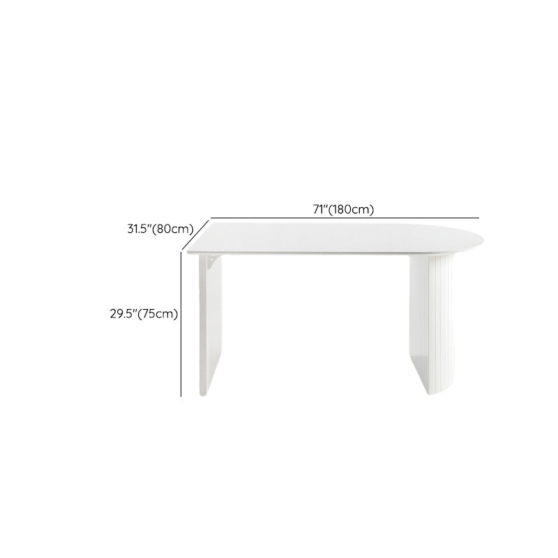 White Dinette Table with Pine Wood Base Modern Free Form Dining Table Clearhalo 'Dining Tables & Seating' 'Dining Tables' 'dining_table' 'furn' 'furn_dining_table' 'Furniture' 'Kitchen & Dining Furniture' 7378392