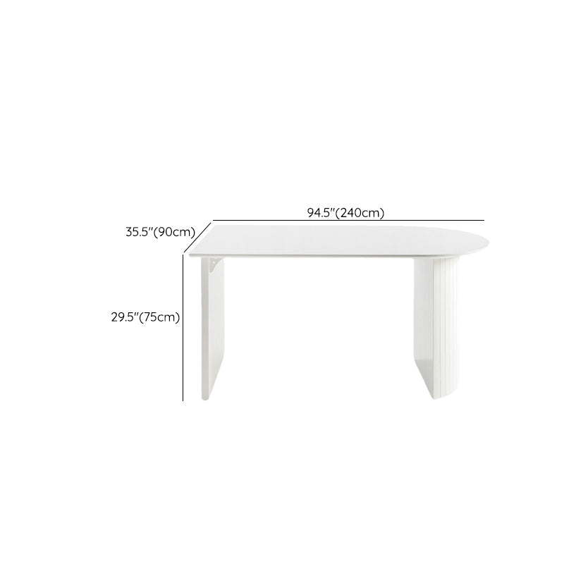 White Dinette Table with Pine Wood Base Modern Free Form Dining Table Clearhalo 'Dining Tables & Seating' 'Dining Tables' 'dining_table' 'furn' 'furn_dining_table' 'Furniture' 'Kitchen & Dining Furniture' 7378395