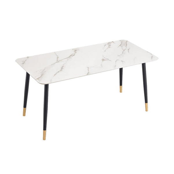 Matte Finish Stone Dinette Table Contemporary Rectangle Dining Table 47.2"L x 27.6"W x 28.7"H Without Chairs Clearhalo 'Dining Tables & Seating' 'Dining Tables' 'dining_table' 'furn' 'furn_dining_table' 'Furniture' 'Kitchen & Dining Furniture' 7378408