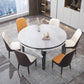 Foldable Dinette Table with Wood Base Modern Stone Top Dining Table Clearhalo 'Dining Tables & Seating' 'Dining Tables' 'dining_table' 'furn' 'furn_dining_table' 'Furniture' 'Kitchen & Dining Furniture' 7378436