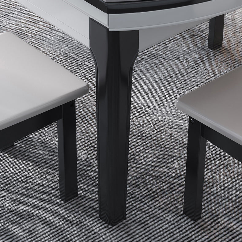 Foldable Dinette Table with Wood Base Modern Stone Top Dining Table Clearhalo 'Dining Tables & Seating' 'Dining Tables' 'dining_table' 'furn' 'furn_dining_table' 'Furniture' 'Kitchen & Dining Furniture' 7378439