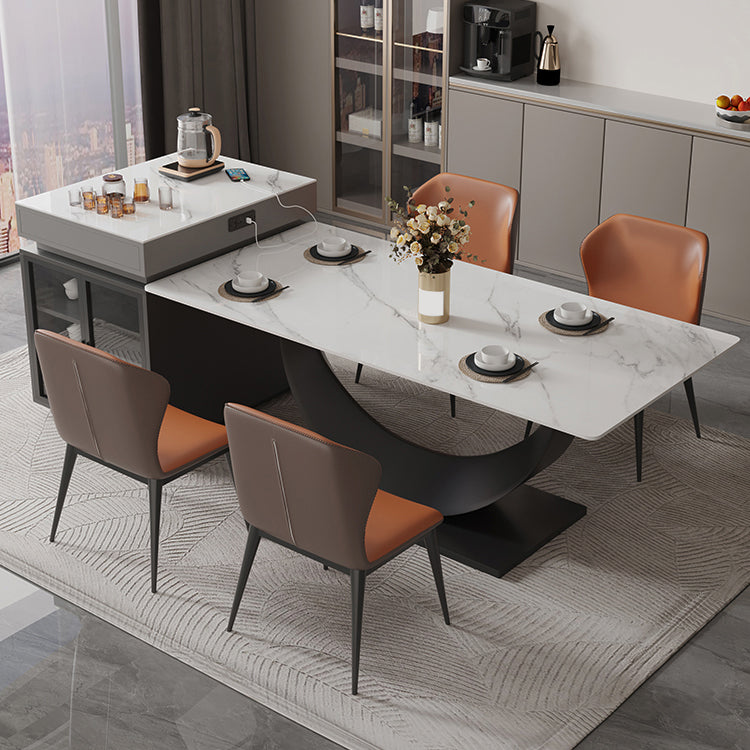 Rectangle Dining Room Table Contemporary Dinner Room Kitchen Table Clearhalo 'Dining Tables & Seating' 'Dining Tables' 'dining_table' 'furn' 'furn_dining_table' 'Furniture' 'Kitchen & Dining Furniture' 7378449
