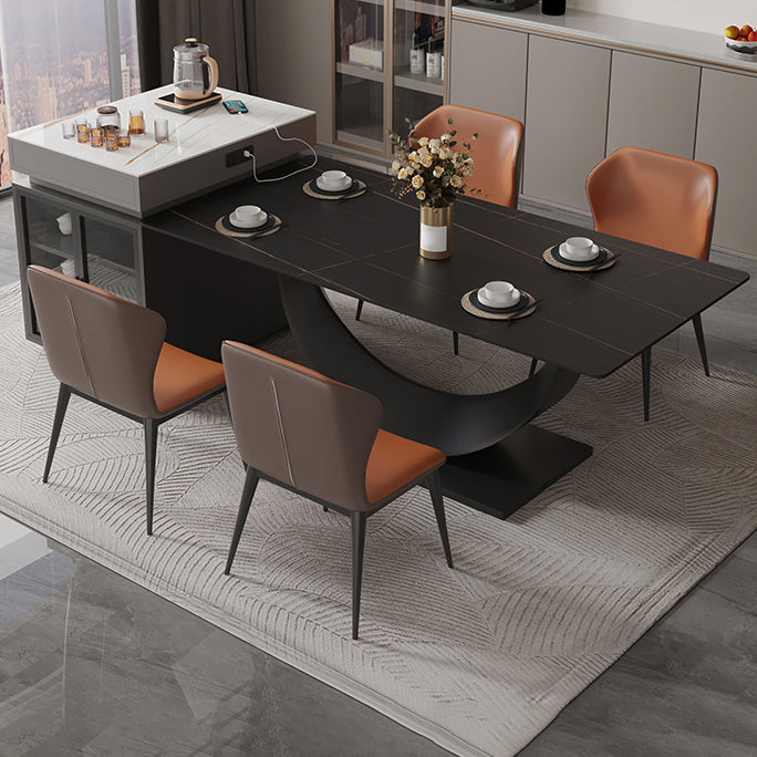 Rectangle Dining Room Table Contemporary Dinner Room Kitchen Table Clearhalo 'Dining Tables & Seating' 'Dining Tables' 'dining_table' 'furn' 'furn_dining_table' 'Furniture' 'Kitchen & Dining Furniture' 7378451