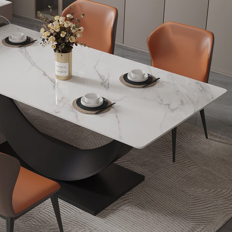 Rectangle Dining Room Table Contemporary Dinner Room Kitchen Table Clearhalo 'Dining Tables & Seating' 'Dining Tables' 'dining_table' 'furn' 'furn_dining_table' 'Furniture' 'Kitchen & Dining Furniture' 7378455