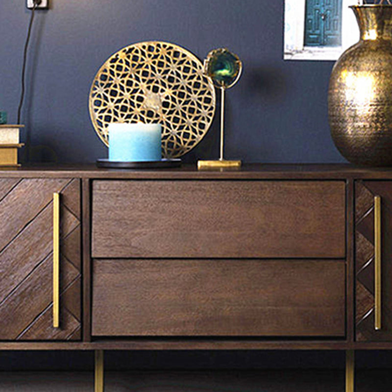 Glam TV Stand Console Solid Wood TV Media Stand with 2 Drawers Clearhalo 'furn' 'furn_tv_stands_entertainment_centers' 'Furniture' 'Living Room Furniture' 'TV Stands & Entertainment Centers' 'TV Stands & Media Storage Furniture' 'tv_stands_entertainment_centers' 7379278