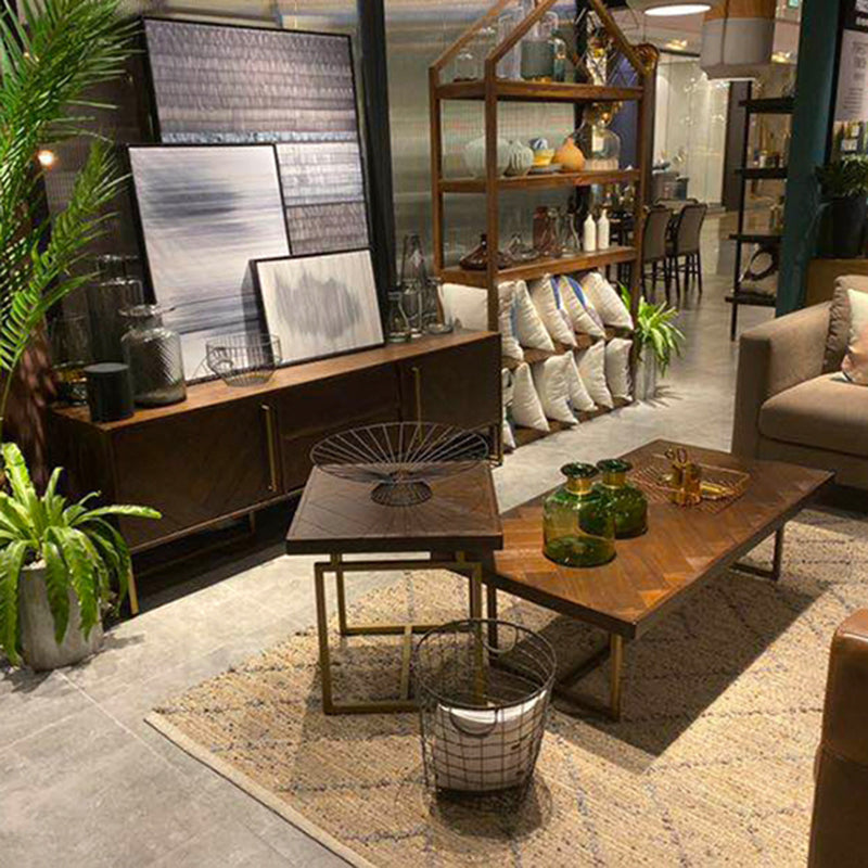 Glam TV Stand Console Solid Wood TV Media Stand with 2 Drawers Clearhalo 'furn' 'furn_tv_stands_entertainment_centers' 'Furniture' 'Living Room Furniture' 'TV Stands & Entertainment Centers' 'TV Stands & Media Storage Furniture' 'tv_stands_entertainment_centers' 7379283