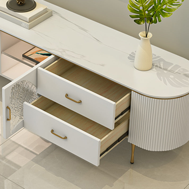 Contemporary TV Media Console Stone TV Console for Living Room Clearhalo 'furn' 'furn_tv_stands_entertainment_centers' 'Furniture' 'Living Room Furniture' 'TV Stands & Entertainment Centers' 'TV Stands & Media Storage Furniture' 'tv_stands_entertainment_centers' 7379294