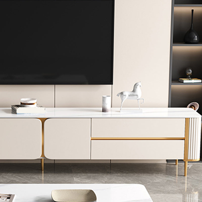 Glam TV Stand Console Enclosed Storage TV Media Console for Living Room Clearhalo 'furn' 'furn_tv_stands_entertainment_centers' 'Furniture' 'Living Room Furniture' 'TV Stands & Entertainment Centers' 'TV Stands & Media Storage Furniture' 'tv_stands_entertainment_centers' 7379309