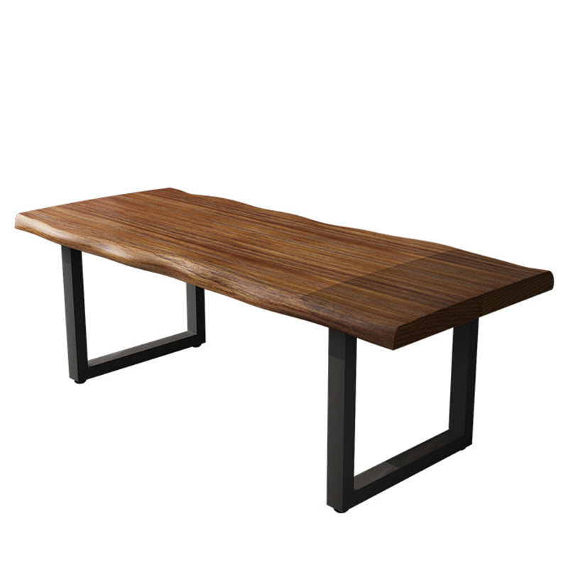 Bureau de bureau en bois massif moderne de 29,53 pouces de haut de bureau avec base de traîneau