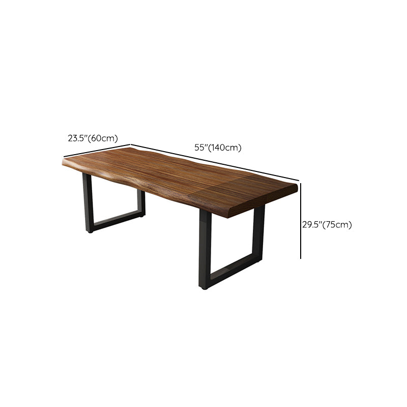Bureau de bureau en bois massif moderne de 29,53 pouces de haut de bureau avec base de traîneau