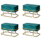 Gorgeous Modern Standard Pure Color Trea Resistant Standard for Living Room Blackish Green 4 Piece Set Clearhalo 'furn' 'furn_ottomans_poufs' 'Furniture' 'Living Room Furniture' 'Ottomans & Poufs' 'ottomans_poufs' 7379531