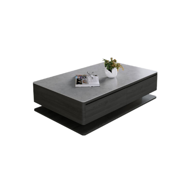 Rectangle Single Coffee Table Glam 1 Coffee Table with 4 Drawers Clearhalo 'Coffee & Accent Tables' 'Coffee Tables' 'coffee_tables' 'furn' 'furn_coffee_tables' 'Furniture' 'Living Room Furniture' 7379570