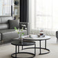 Minimalism Frame Cocktail Table Slate Top Coffee or End Table with Storage Drawers Clearhalo 'Coffee & Accent Tables' 'Coffee Tables' 'coffee_tables' 'furn' 'furn_coffee_tables' 'Furniture' 'Living Room Furniture' 7379582