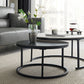 Minimalism Frame Cocktail Table Slate Top Coffee or End Table with Storage Drawers Clearhalo 'Coffee & Accent Tables' 'Coffee Tables' 'coffee_tables' 'furn' 'furn_coffee_tables' 'Furniture' 'Living Room Furniture' 7379586